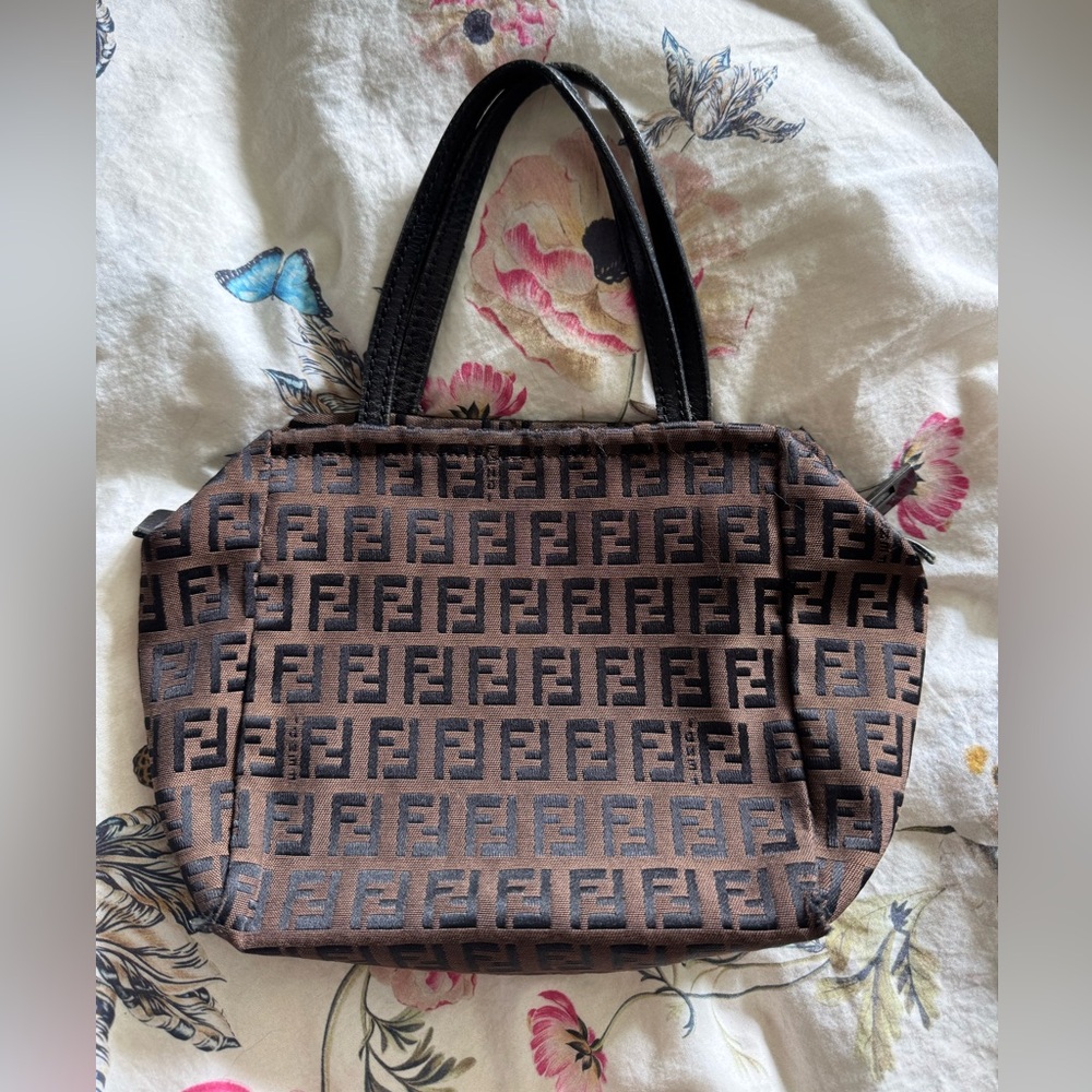 Fendi Brown and Black FF Logo Tote